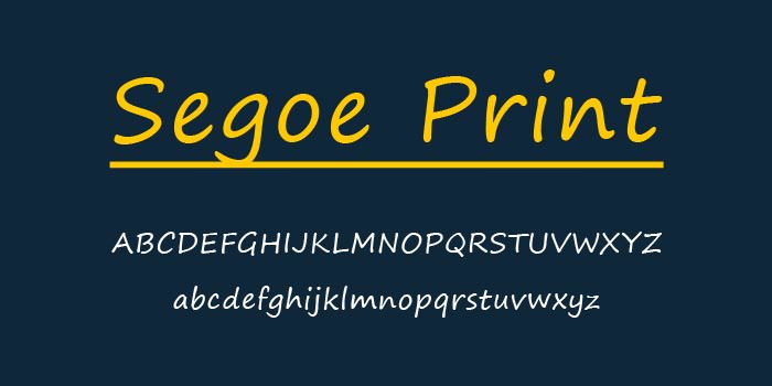 Segoe Print Bold Font Free Download Mac